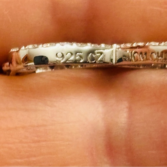 925 Sterling Silver Cubic Zirconia Infinity Hearts Bracelet Lariat Adjustable - Picture 6 of 10